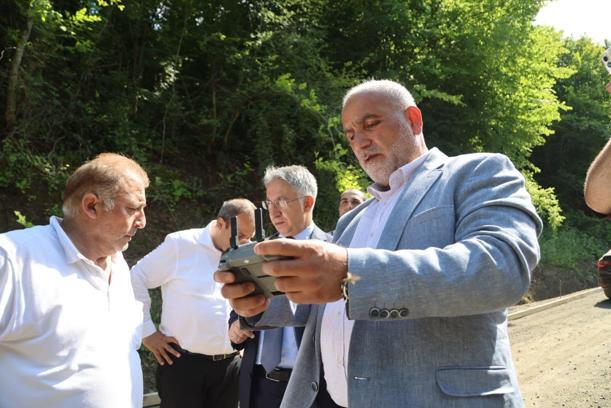 Başkan Sandıkçı çalışmaları dronla yerinde inceleme