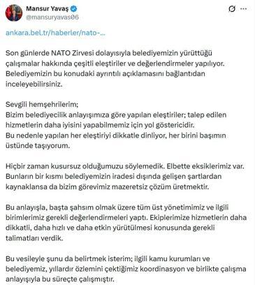 Yavaş: Kamu kurumları ve belediyemiz, özlemini çektiğimiz koordinasyon anlayışıyla çalışmıştır