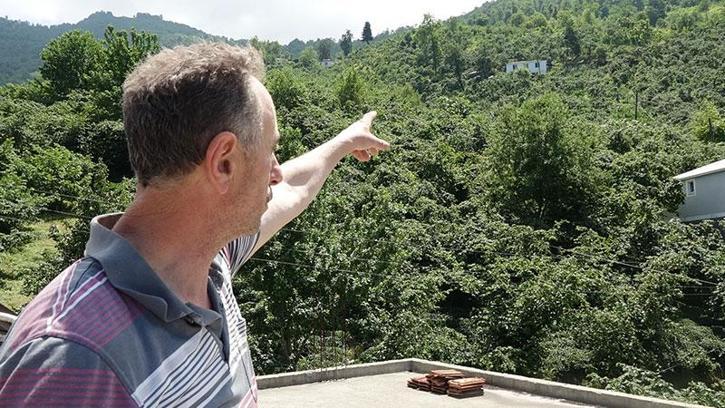 Trabzon’da ağaca çarpıp düşen İHA inceleniyor