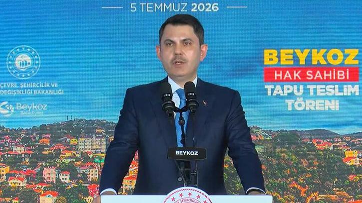 Bakan Kurum: Beykoz'da bin 71 hak sahibi kardeşimize tapularını teslim ediyoruz