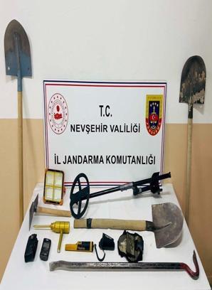Nevşehir’de kaçak kazıya 6 gözaltı