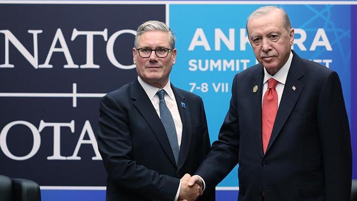 Cumhurbaşkanı Erdoğan, Birleşik Krallık Başbakanı Starmer'i kabul etti