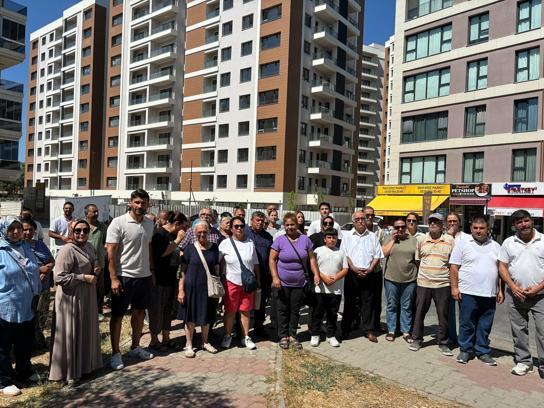Örnekköy Kentsel Dönüşüm Projesi'nde hak sahiplerinden anahtarlı eylem
