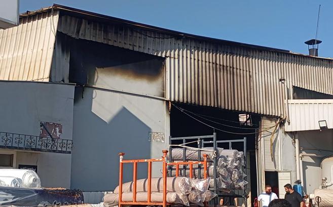 Bursa'da kumaş fabrikasında yangın