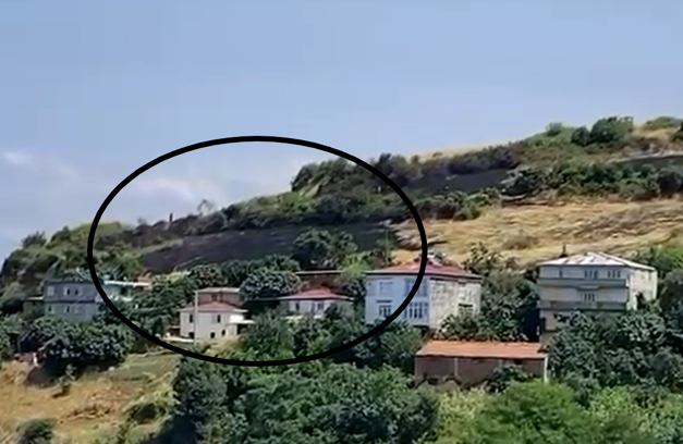 Örtü yangını büyümeden söndürüldü