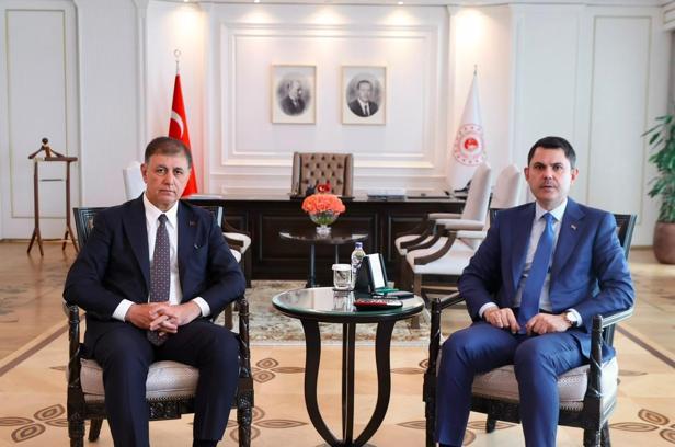 Bakan Kurum, İzmir Büyükşehir Belediye Başkanı Tugay'ı kabul etti