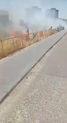 Diyarbakır’da hastane yerleşkesinde çıkan ot yangını söndürüldü