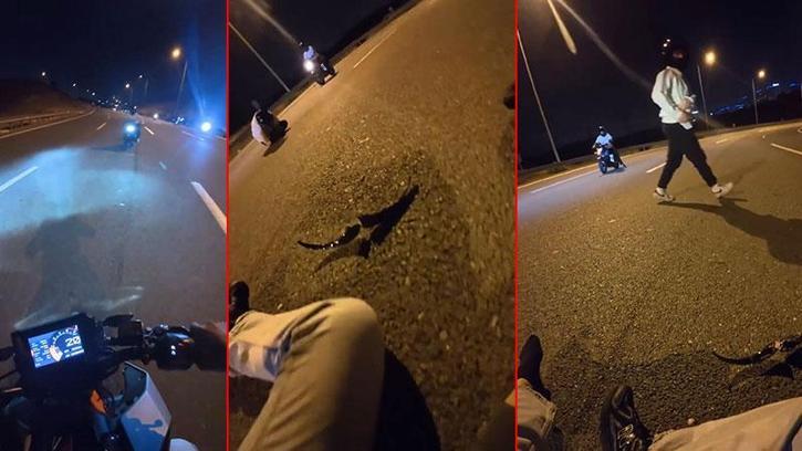 Sultangazi’de 2 motosikletin kafa kafaya çarpıştığı kaza kamerada