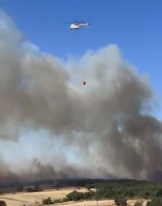 Çanakkale Biga’da tarım arazisinde yangın