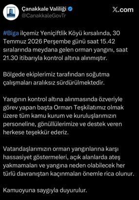 Çanakkale’de tarım arazisinde yangın (2)