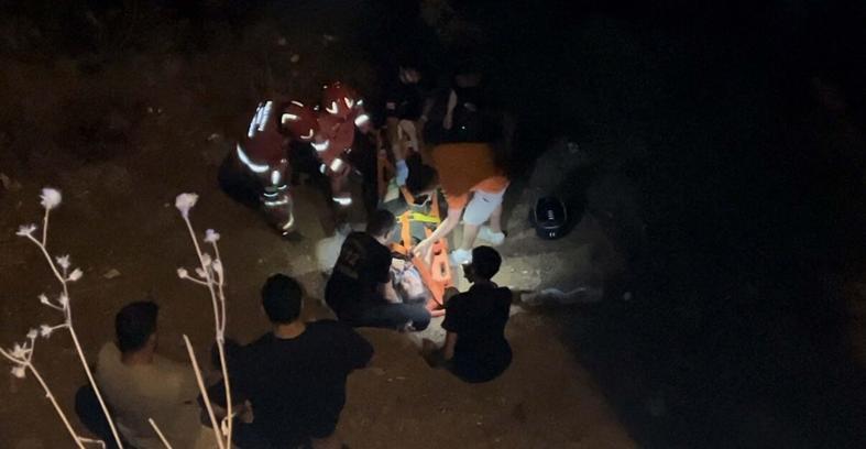 Fethiye’de 6 metrelik duvardan düşen 2 kişi yaralandı