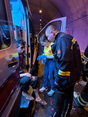 İstanbul-İzmir Otoyolu tünelinde kaza: 2 yaralı