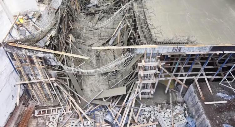 Erzurum'da inşaatta göçük; 2 yaralı