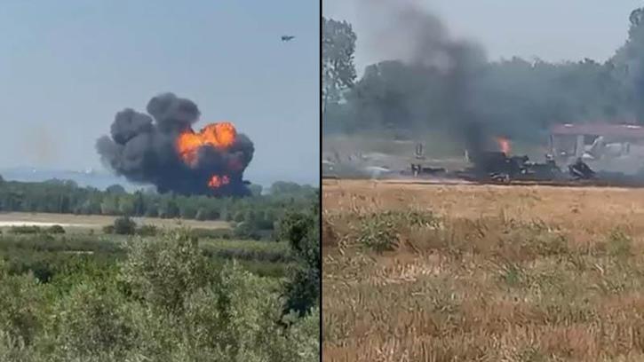 Yalova'da F16 uçağı kaza kırıma uğradı, pilot kurtuldu