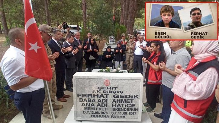 Şehit Başçavuş Ferhat Gedik mezarı başında anıldı