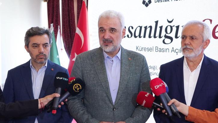 Filistin için 'İnsanlığı Sesi' çağrısı öncesinde İstanbul'da basın toplantısı yapıldı