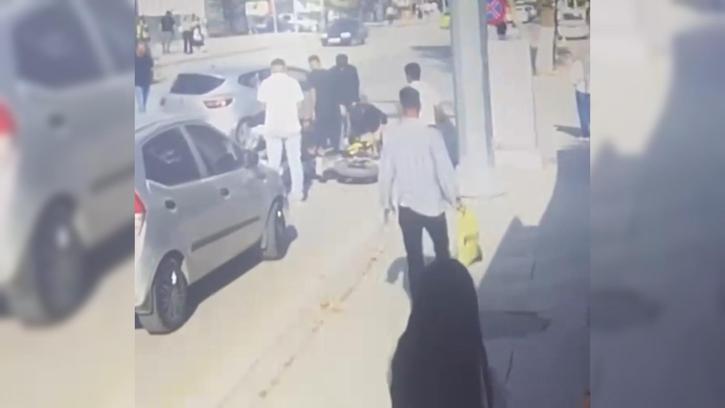 Otomobil ile motosiklet çarpıştı; 1 yaralı