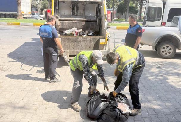 Minibüste ele geçirilen 80 kilo et imha edildi