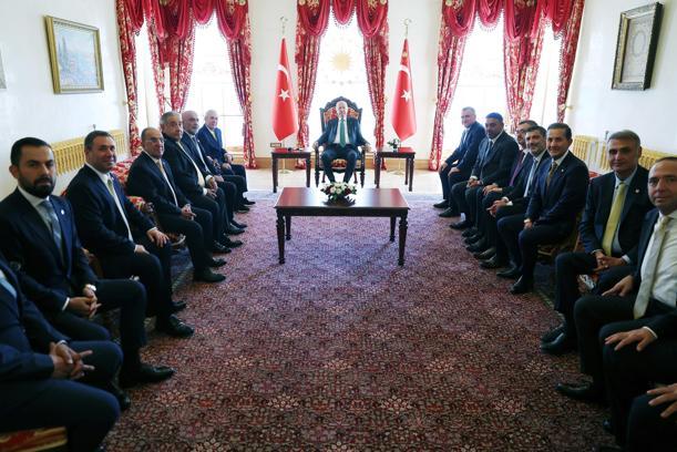 Cumhurbaşkanı Erdoğan, kulüp başkanlarını kabul etti