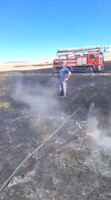 Kayseri’de anız yangını; 100 dönümlük alan zarar gördü
