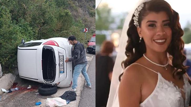 Otomobil istinat duvarına çarptı; müzik öğretmeni Cansu öldü, kayınpederi ve bebeği yaralı