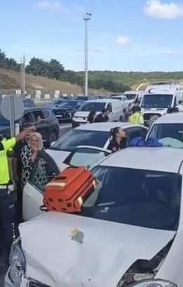 Eyüpsultan'da zincirleme kaza: 2 yaralı