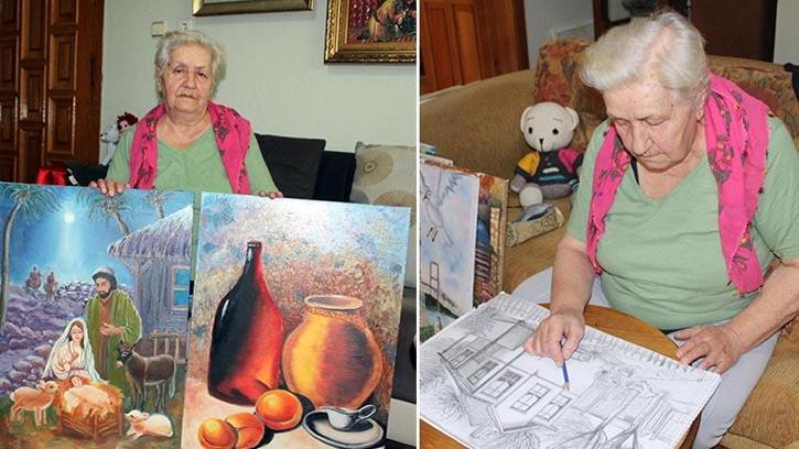 Çocukluk hayali resmi, 65 yaşından sonra tuvale taşıdı