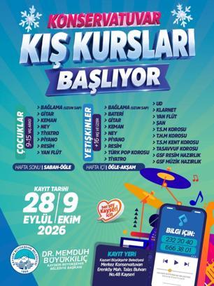 Büyükşehir Konservatuarı’nda kış kursları için kayıtlar başlıyor