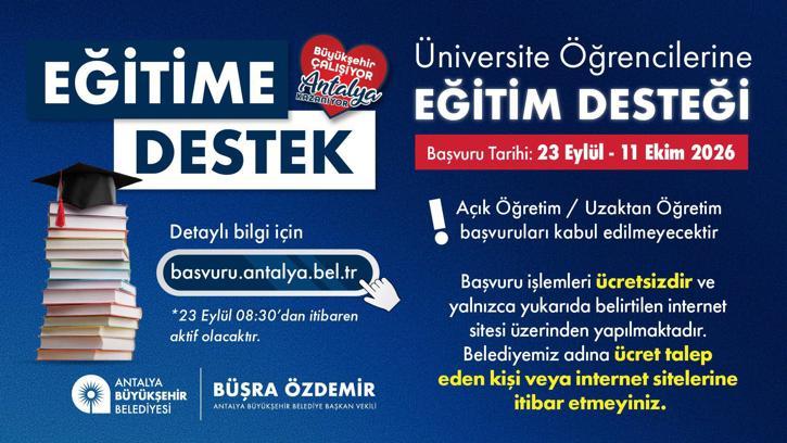 Büyükşehir eğitime desteği sürdürüyor