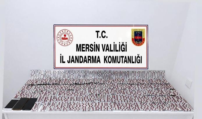 Mersin’de 4 bin 172 uyuşturucu hap ele geçirildi