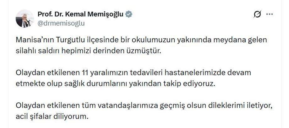 Bakan Memişoğlu: 11 yaralımızın sağlık durumlarını takip ediyoruz