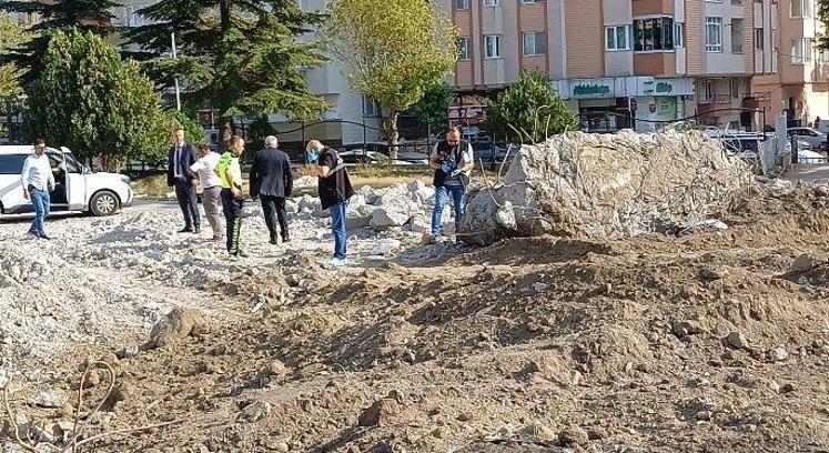 Çorum’da okul binasının yıkımı sırasında kafatası ve kemik parçaları bulundu