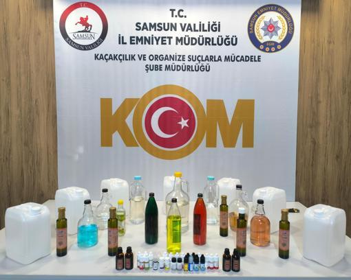 Samsun’da 35 litre etil alkol ele geçirildi