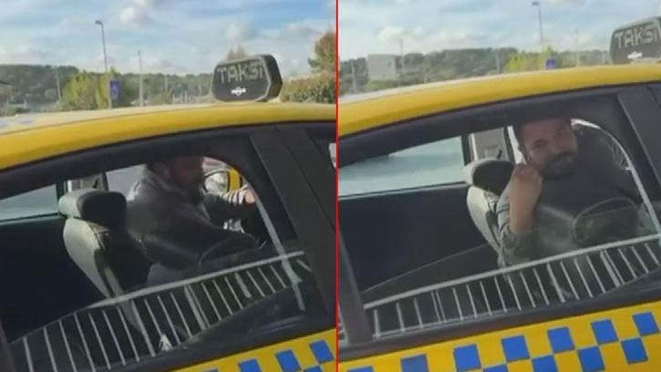 Küçükçekmece'de taksi şoförü ile 2 kadın yolcunun 'yardım' tartışması kamerada