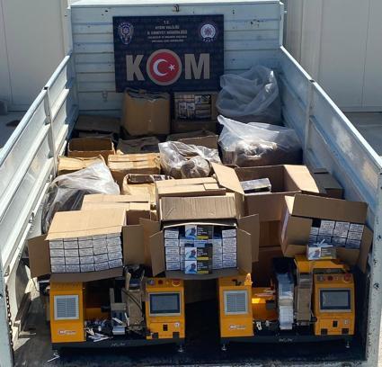 Aydın’da 138 bin 800 makaron ele geçirildi; 3 gözaltı