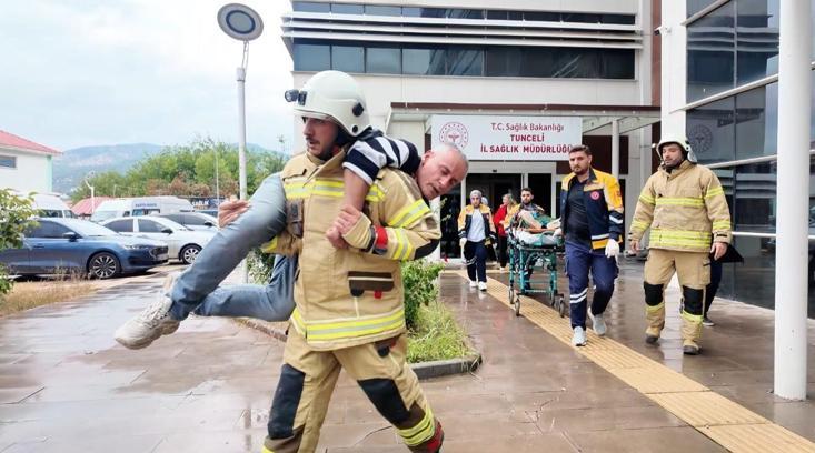Tunceli’de deprem ve yangın tatbikatı
