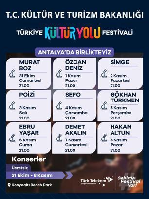 Antalya'da 9 gün kültür ve sanat şöleni