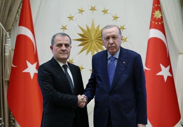 Cumhurbaşkanı Erdoğan, Azerbaycan Dışişleri Bakanı Bayramov'u kabul etti