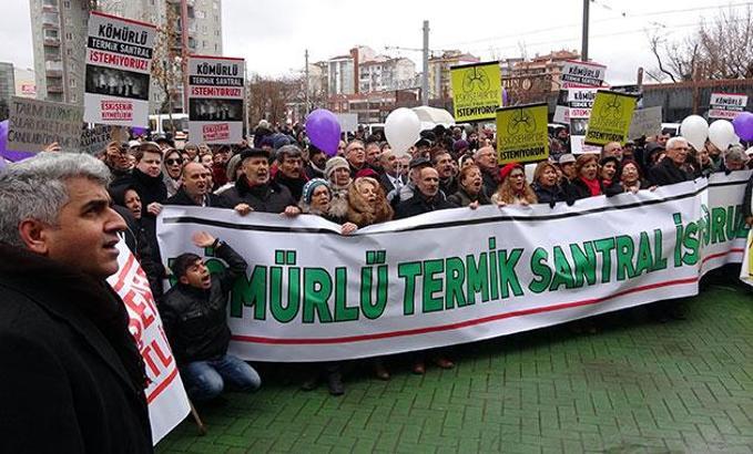 Eskişehir'de termik santral protestosu