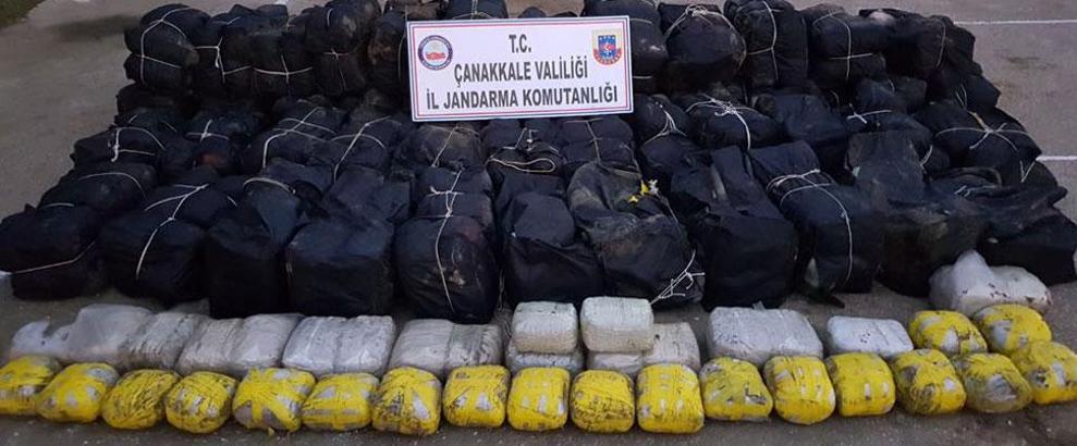 Çanakkale’de 1.7 ton esrar ele geçirildi