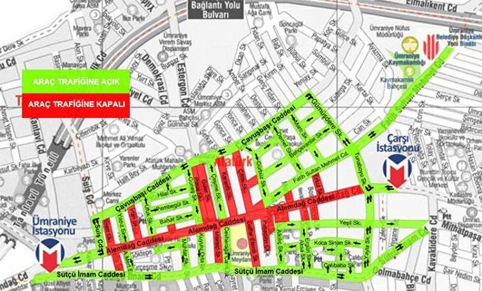 Alemdağ Caddesi'nin bir bölümü trafiğe kapatılacak