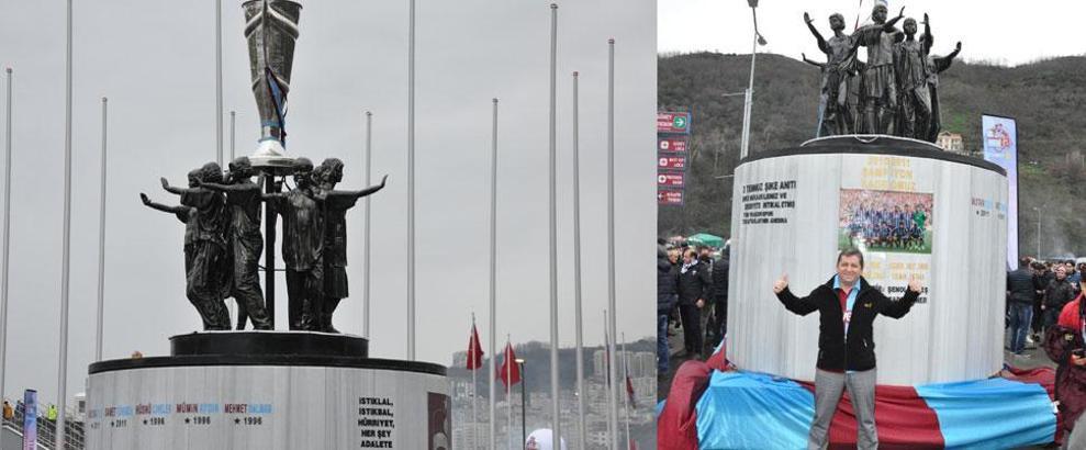 'Şike Anıtı' Fenerbahçe maçı öncesi Şenol Güneş Kompleksi’nde sergilendi