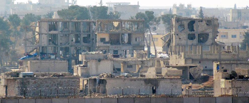 Kobani'de sessizlik, sınırda önlem