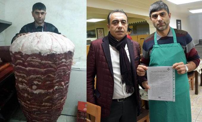 Üç tonluk döner ile Guinness'e aday