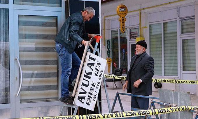 Yozgat'ta şehidi icraya veren avukatın bürosuna saldırı