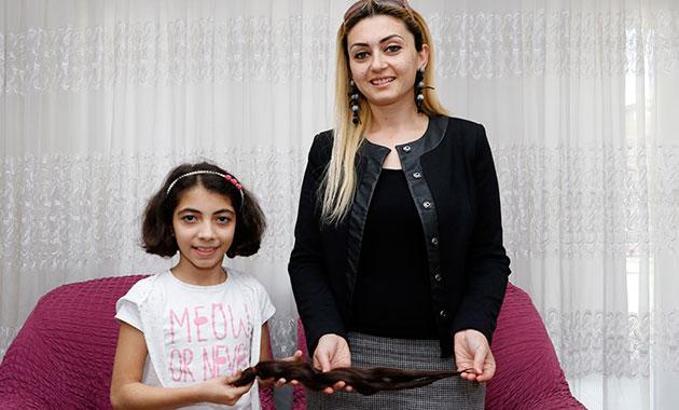10 yaşındaki Irmak, lösemili çocuklar için saçını bağışladı