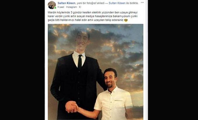 Sultan Kösen'den, elektrik kesintisine tepki