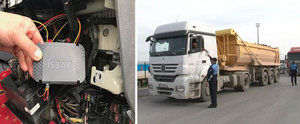 Hafriyat kamyonlarına takip cihazı böyle takılıyor