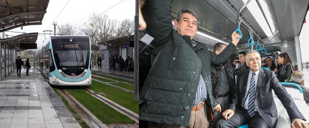 İzmir'de Konak tramvayı yolculu seferlere başladı