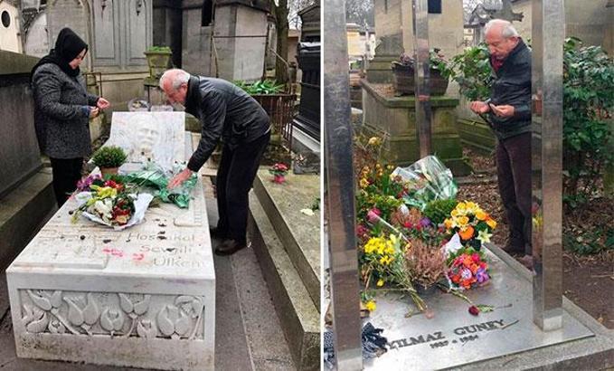 AK Partili Miroğlu, Paris'te Yılmaz Güney ile Ahmet Kaya'nın mezarını ziyaret etti